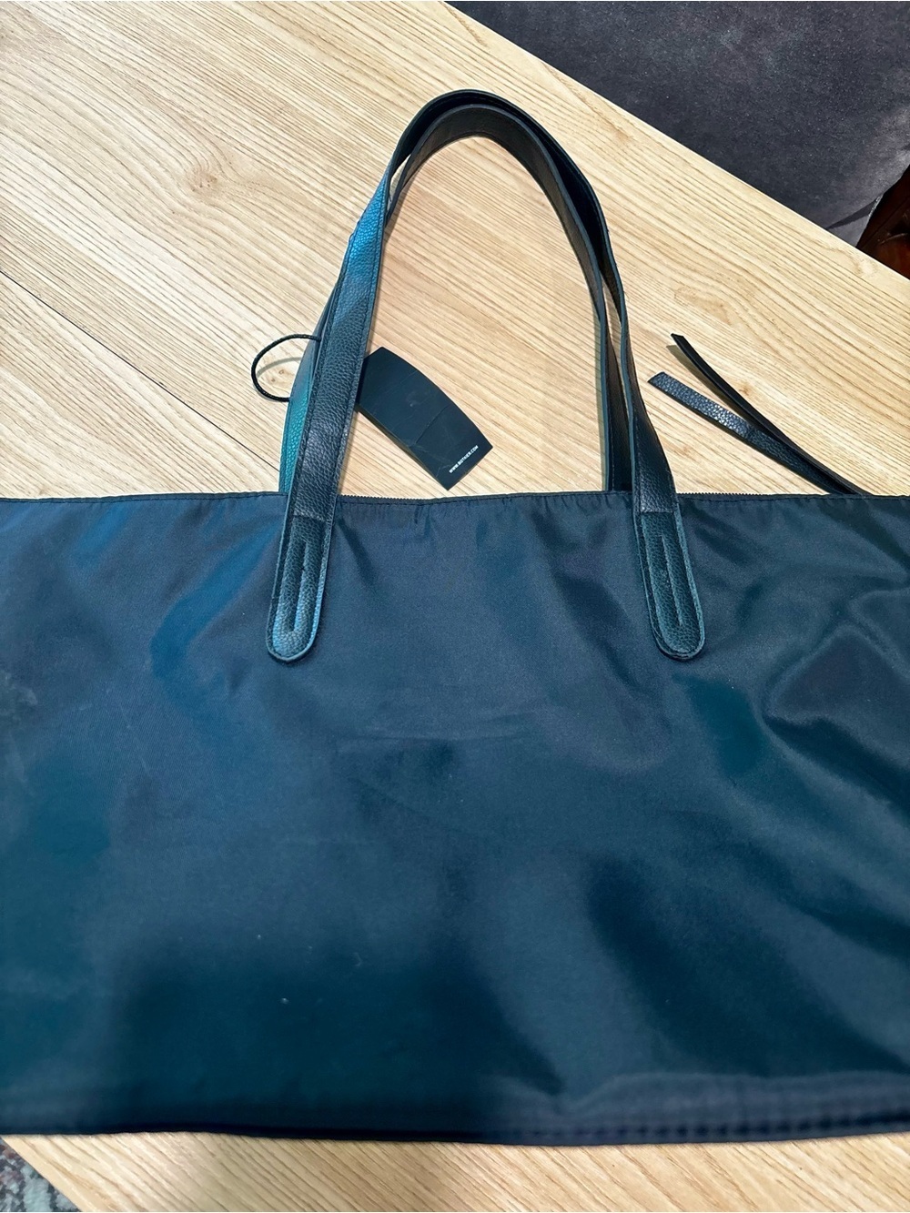 Botkier Black Nylon Tote with Leather-Style Straps - Picture 10 of 12